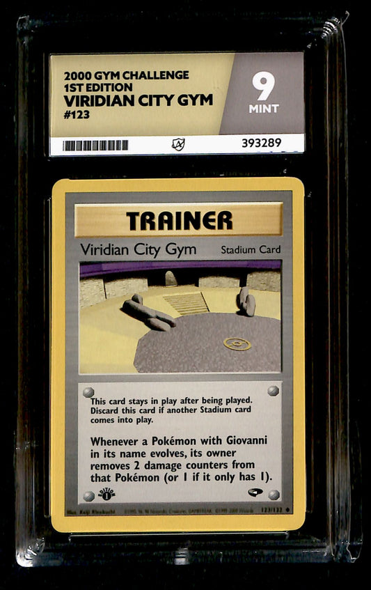 Viridian City Gym 1st Edition Gym Challenge 123/132, ACE 9 Pokemon Card